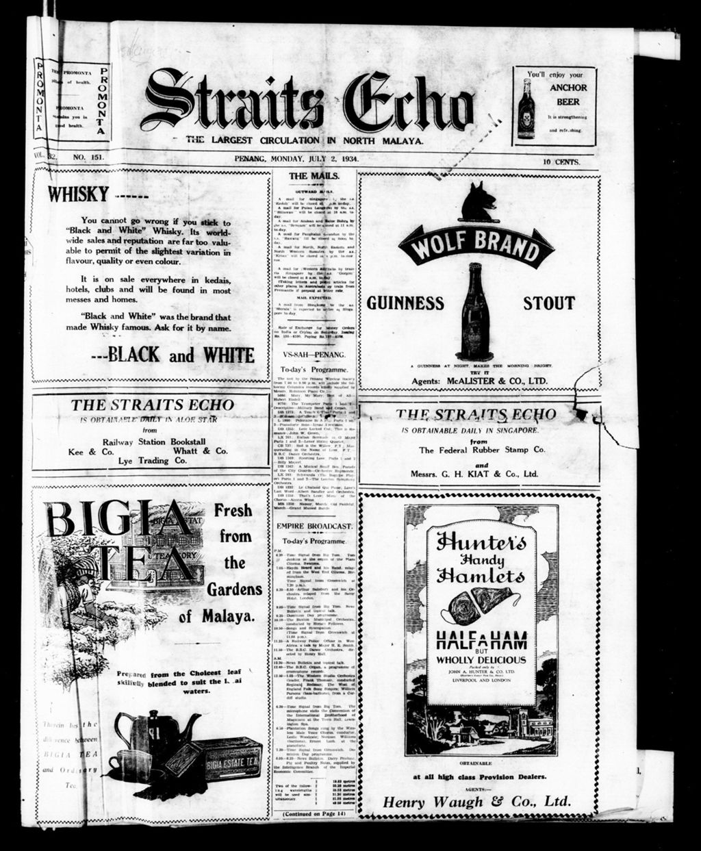 Miniature of Straits Echo 02 July 1934