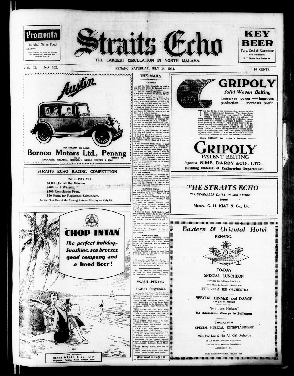 Miniature of Straits Echo 14 July 1934