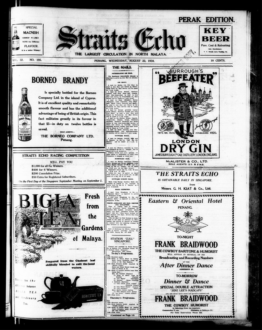 Miniature of Straits Echo 22 August 1934