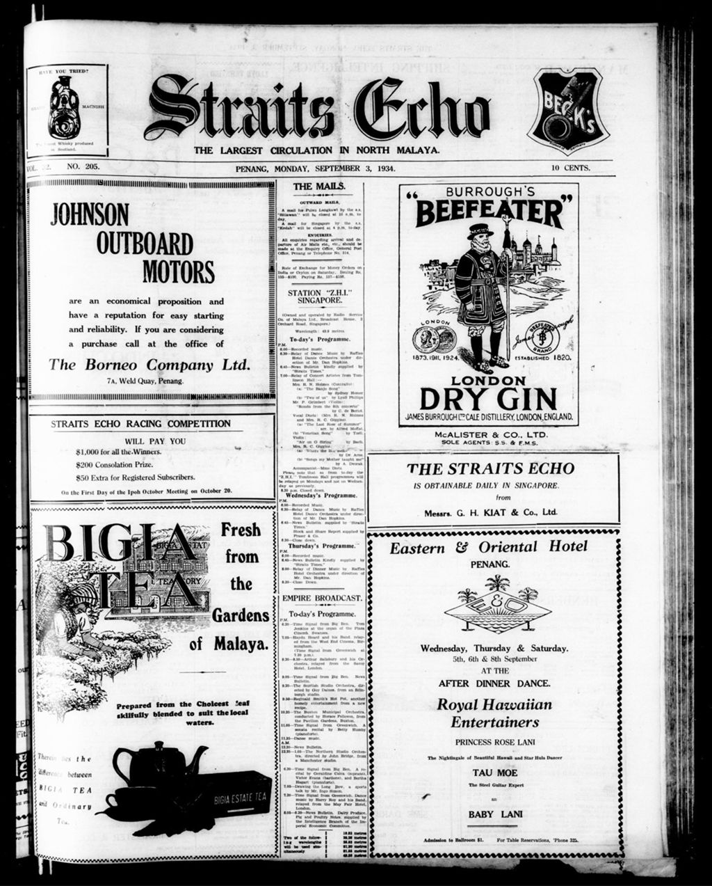 Miniature of Straits Echo 03 September 1934