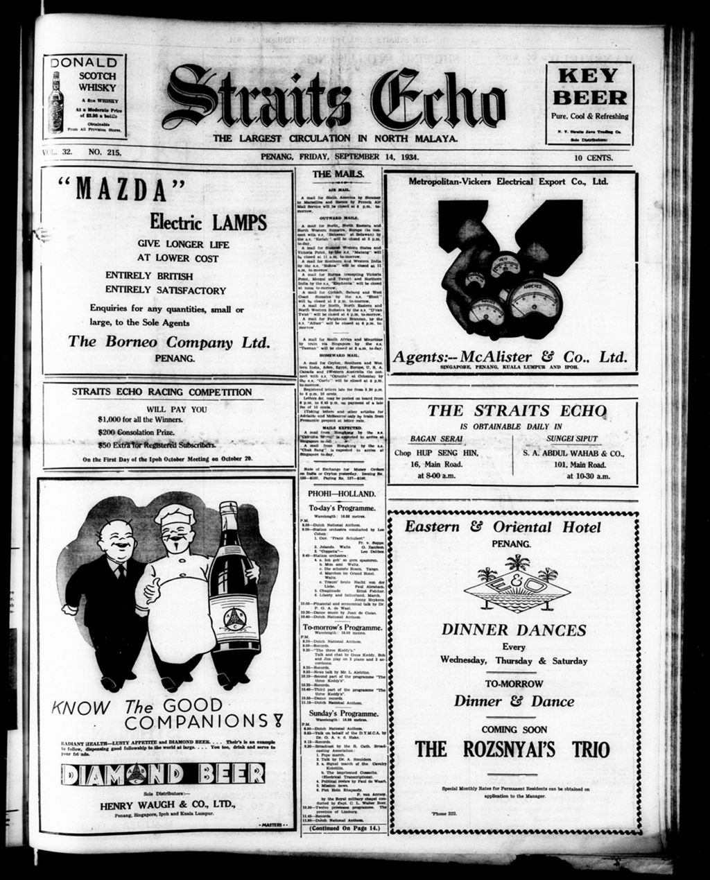 Miniature of Straits Echo 14 September 1934