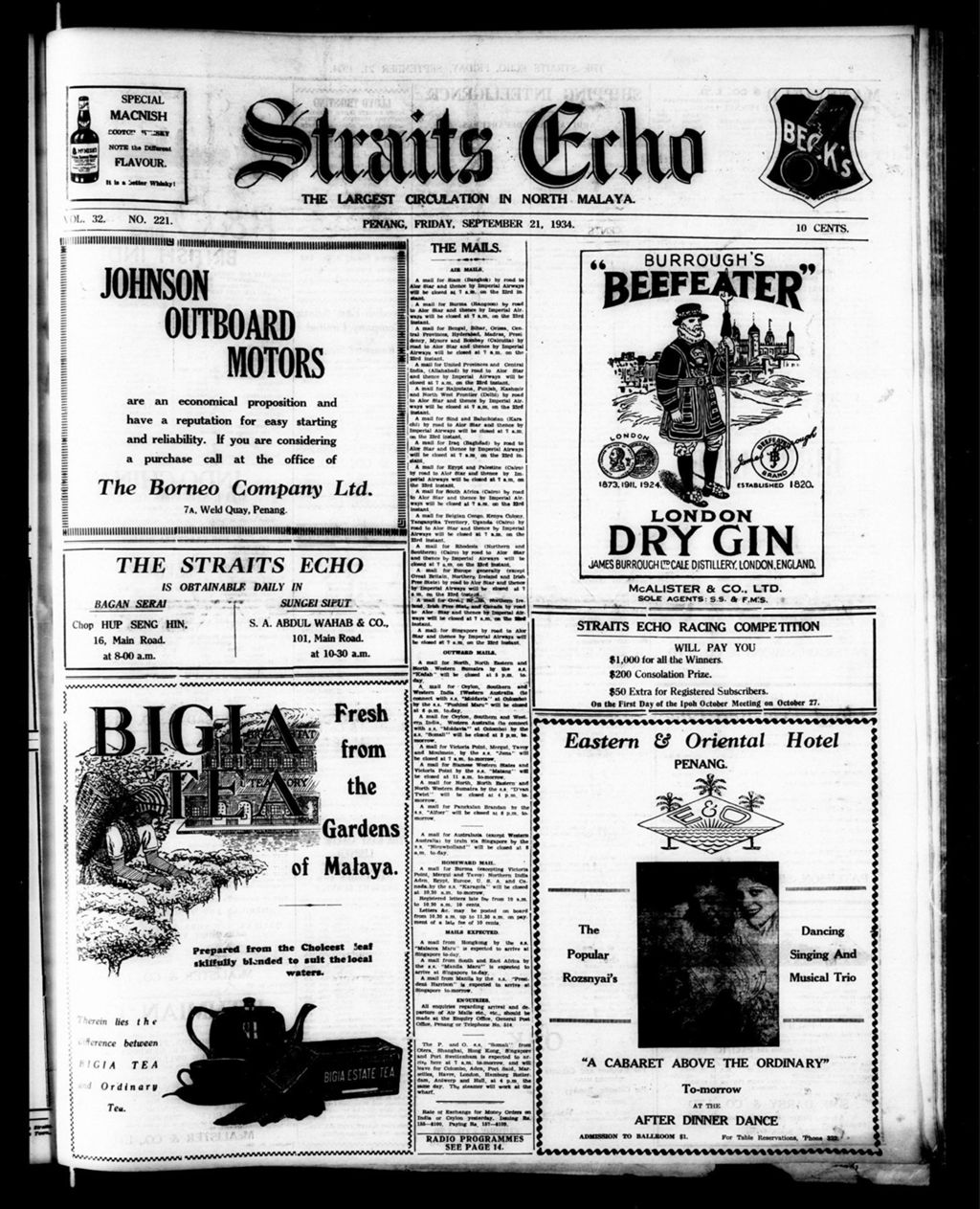 Miniature of Straits Echo 21 September 1934