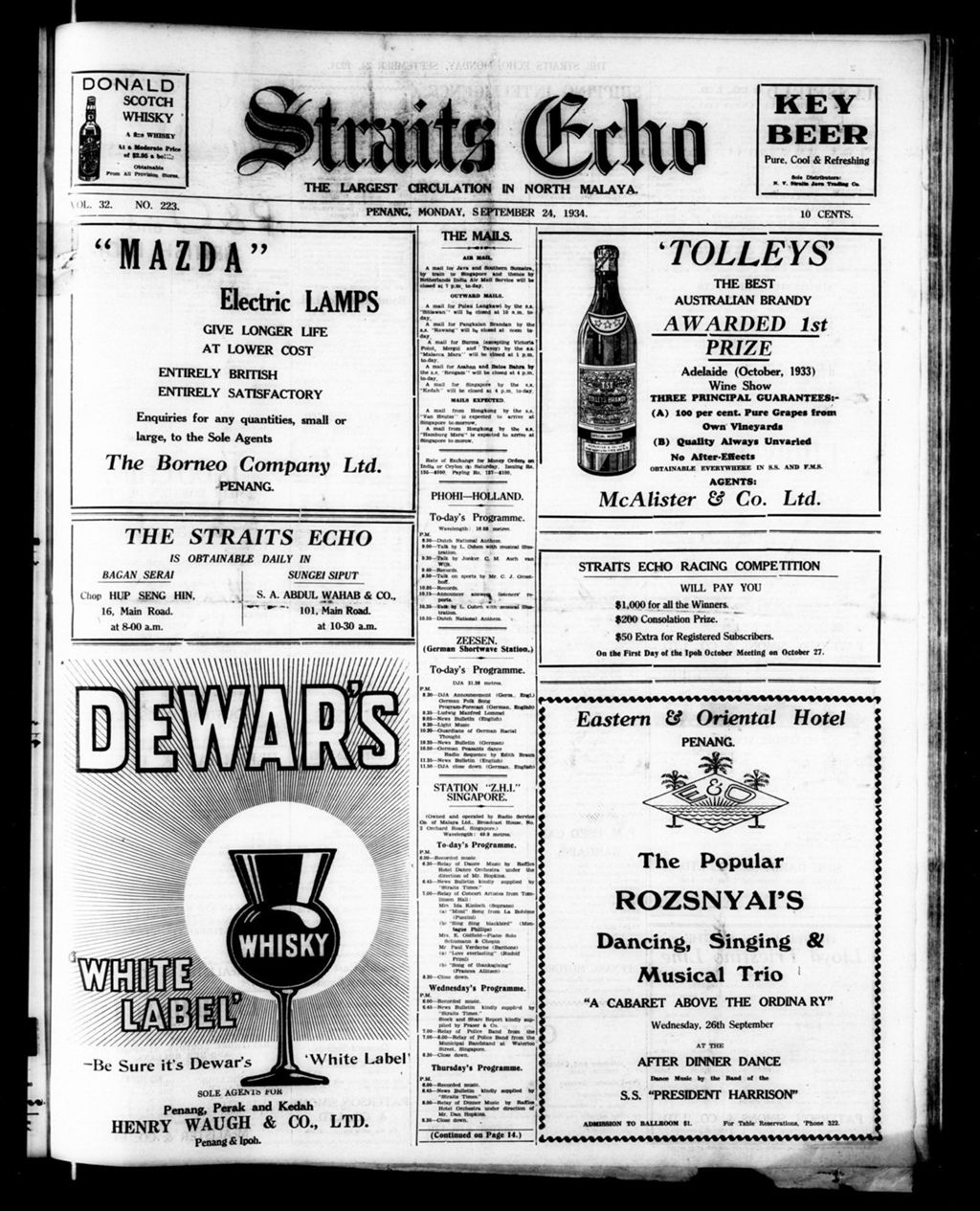 Miniature of Straits Echo 24 September 1934