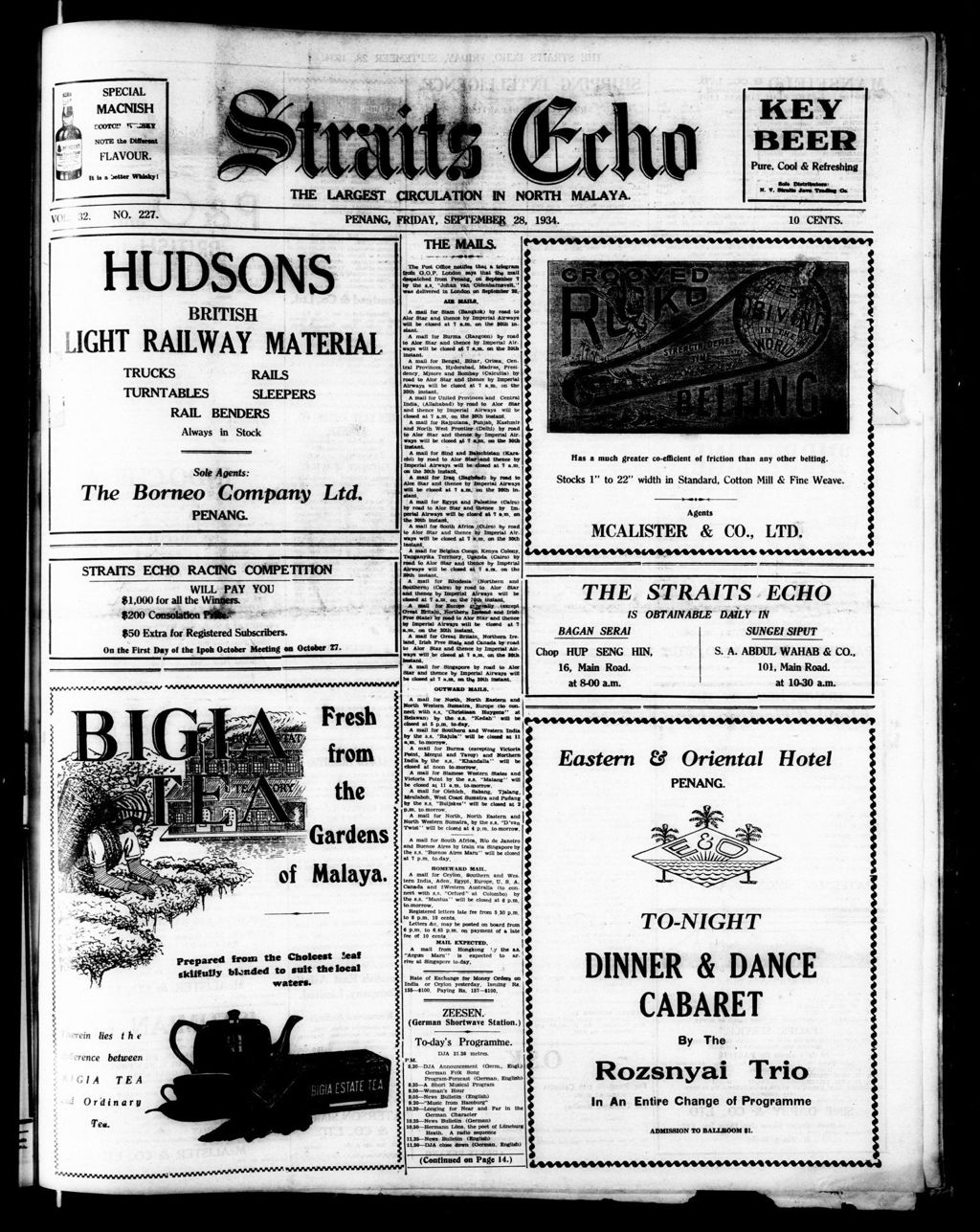 Miniature of Straits Echo 28 September 1934