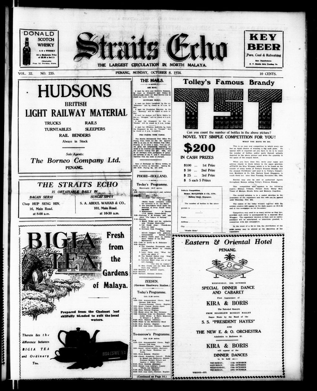 Miniature of Straits Echo 08 October 1934