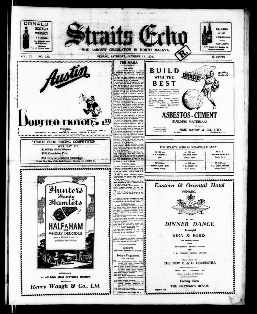 Miniature of Straits Echo 13 October 1934