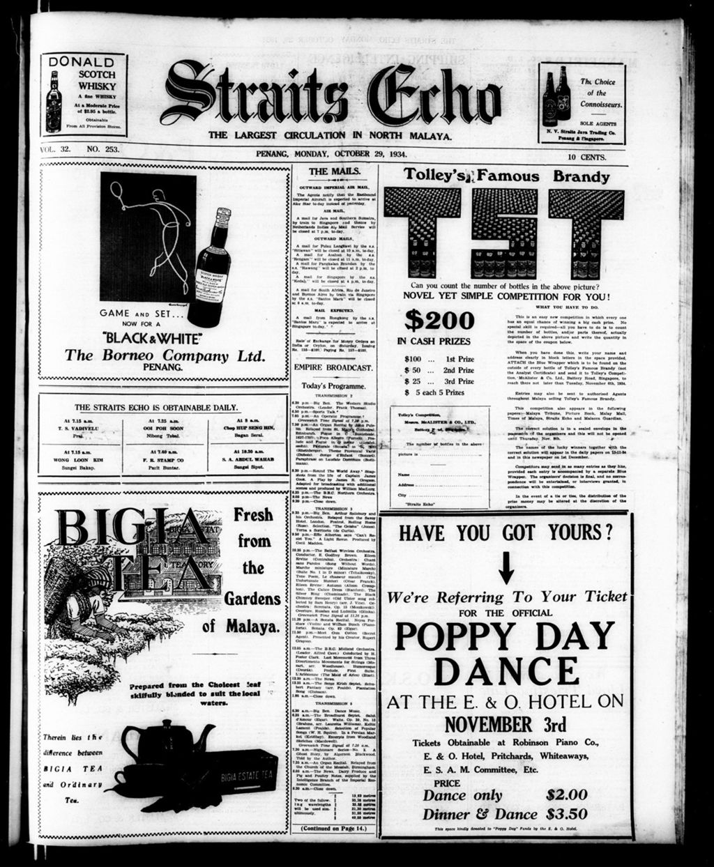 Miniature of Straits Echo 29 October 1934