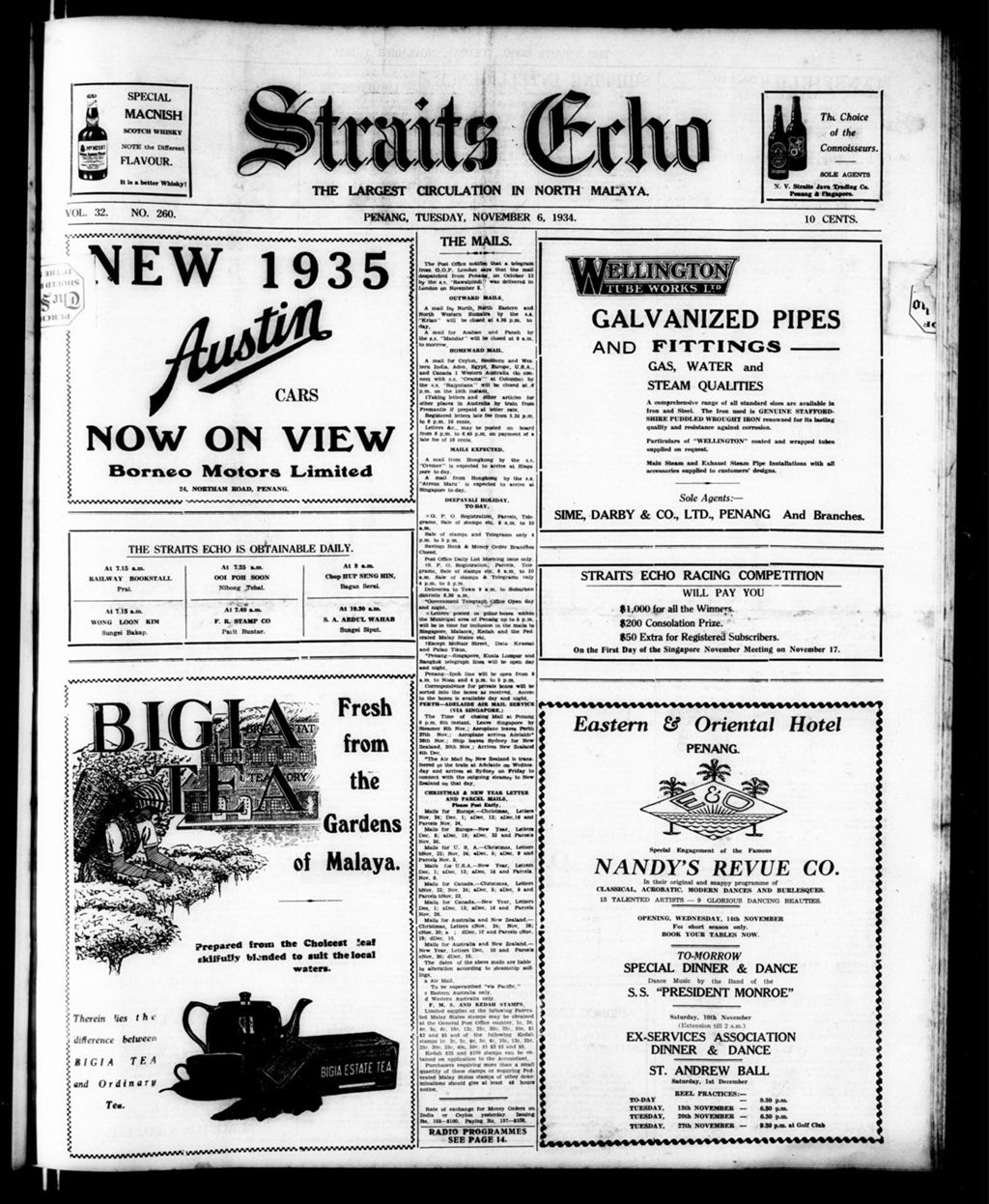 Miniature of Straits Echo 06 November 1934