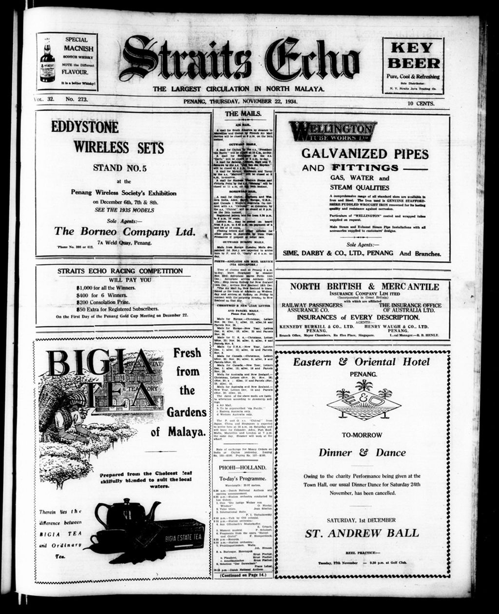 Miniature of Straits Echo 22 November 1934