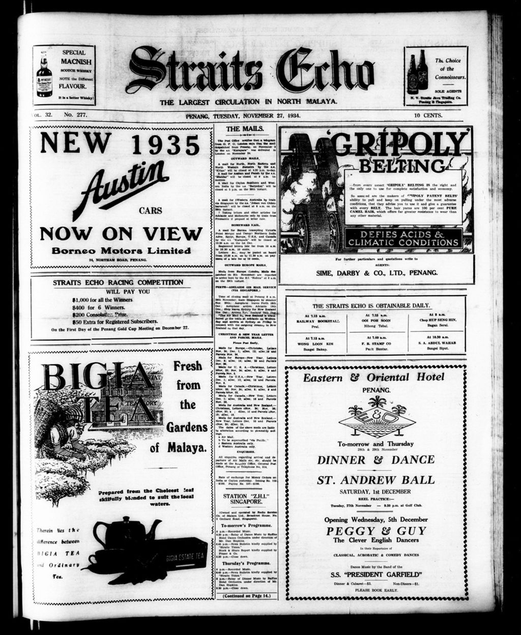 Miniature of Straits Echo 27 November 1934