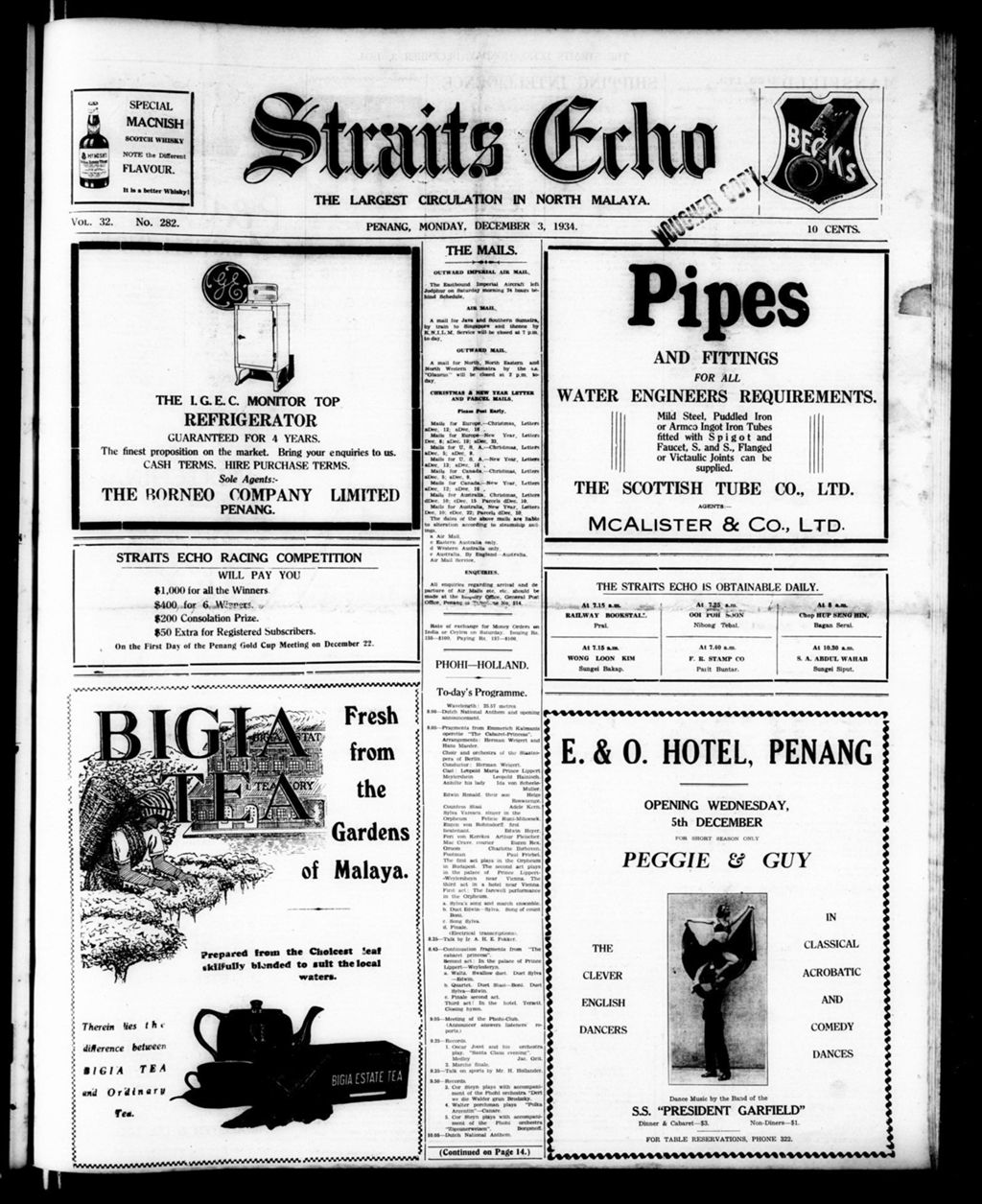 Miniature of Straits Echo 03 December 1934