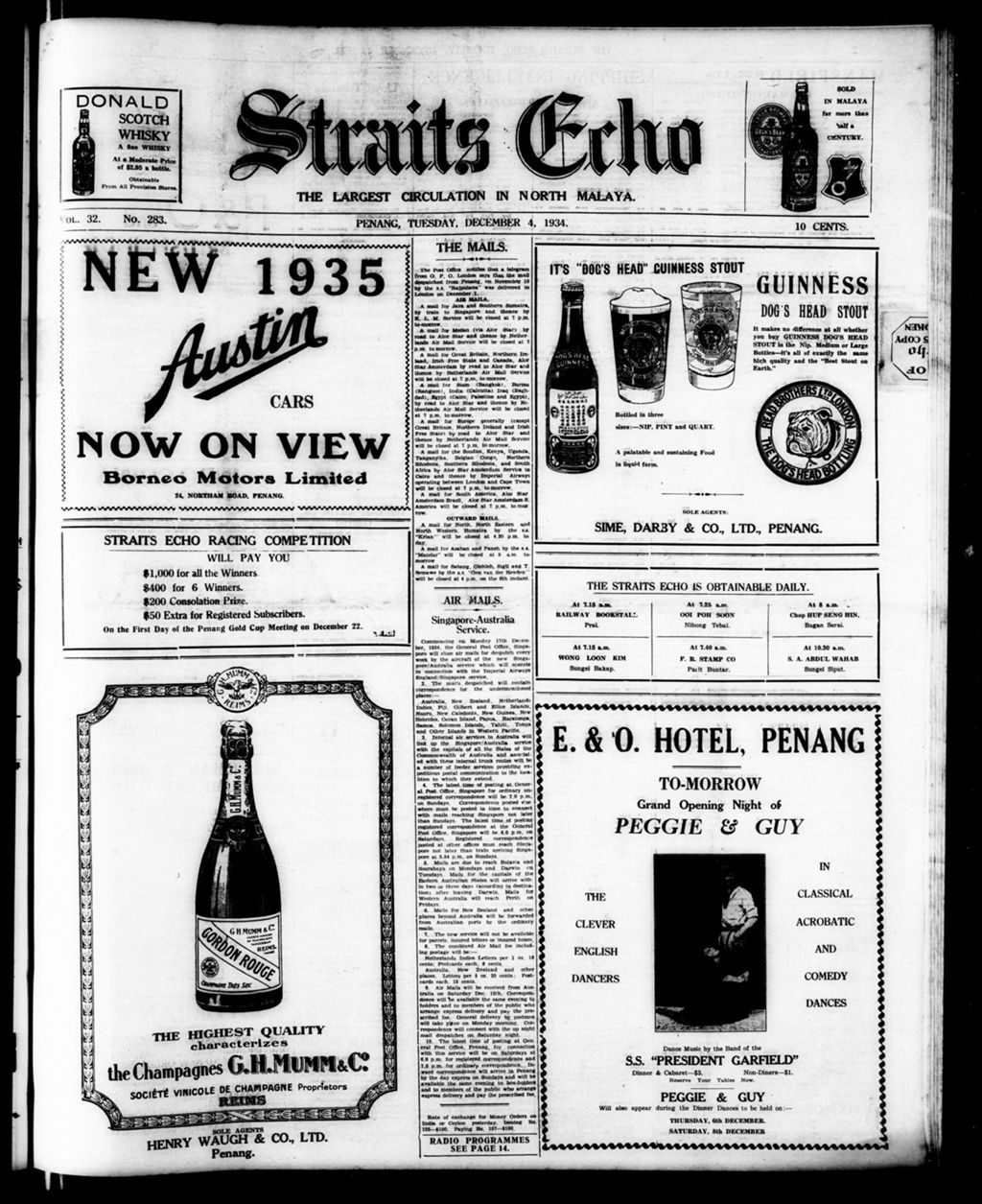 Miniature of Straits Echo 04 December 1934