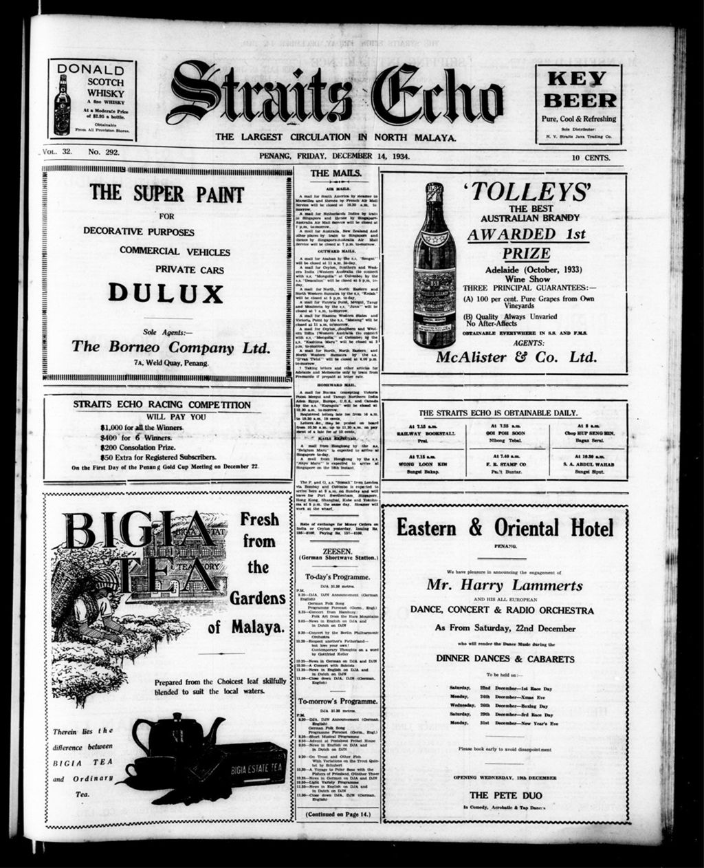 Miniature of Straits Echo 14 December 1934