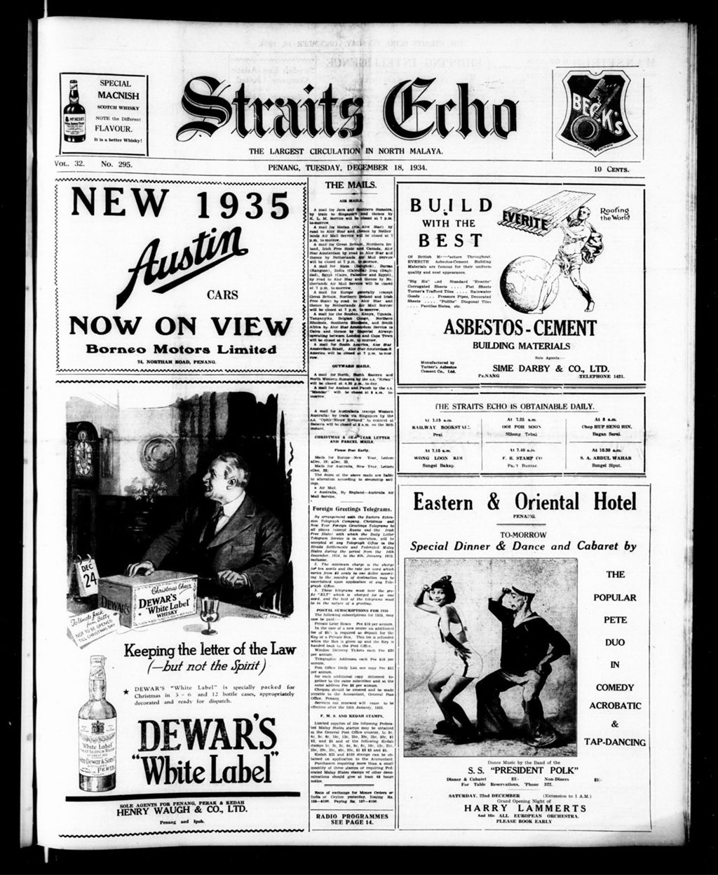 Miniature of Straits Echo 18 December 1934