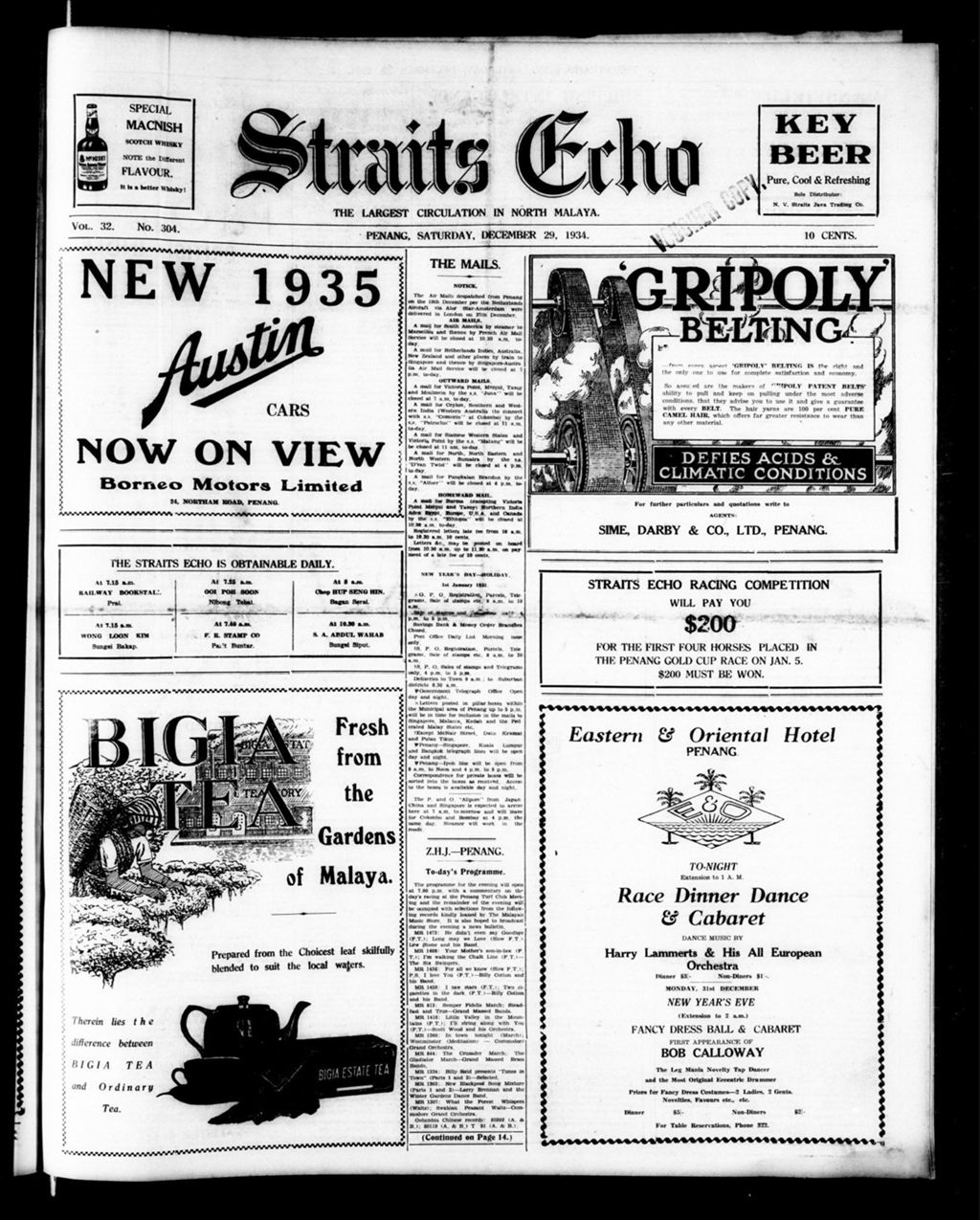 Miniature of Straits Echo 29 December 1934