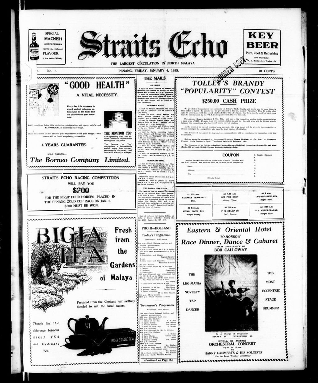 Miniature of Straits Echo 04 January 1935