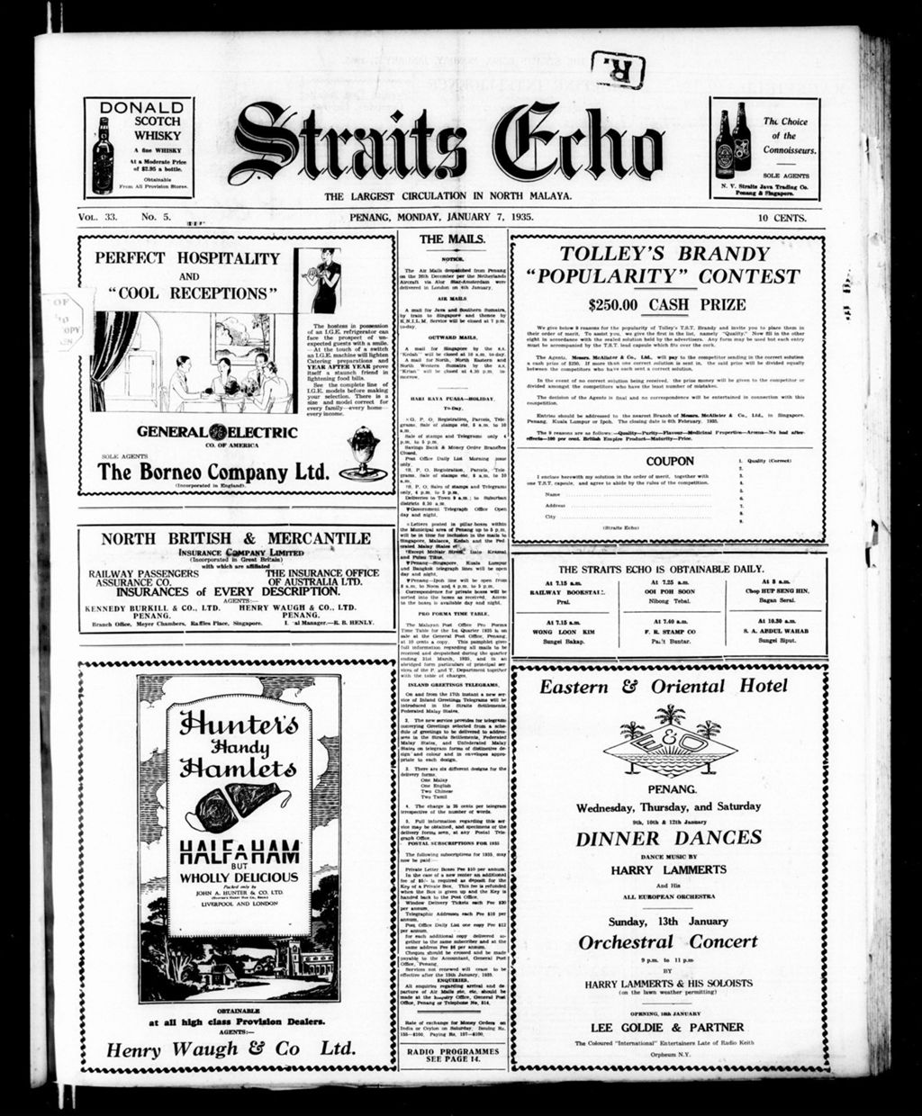 Miniature of Straits Echo 07 January 1935