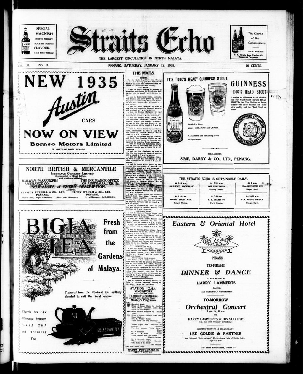 Miniature of Straits Echo 12 January 1935