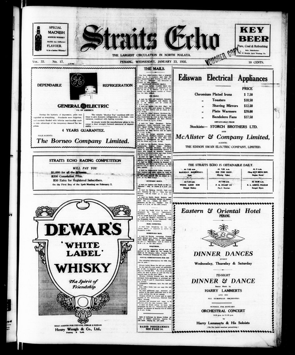 Miniature of Straits Echo 23 January 1935