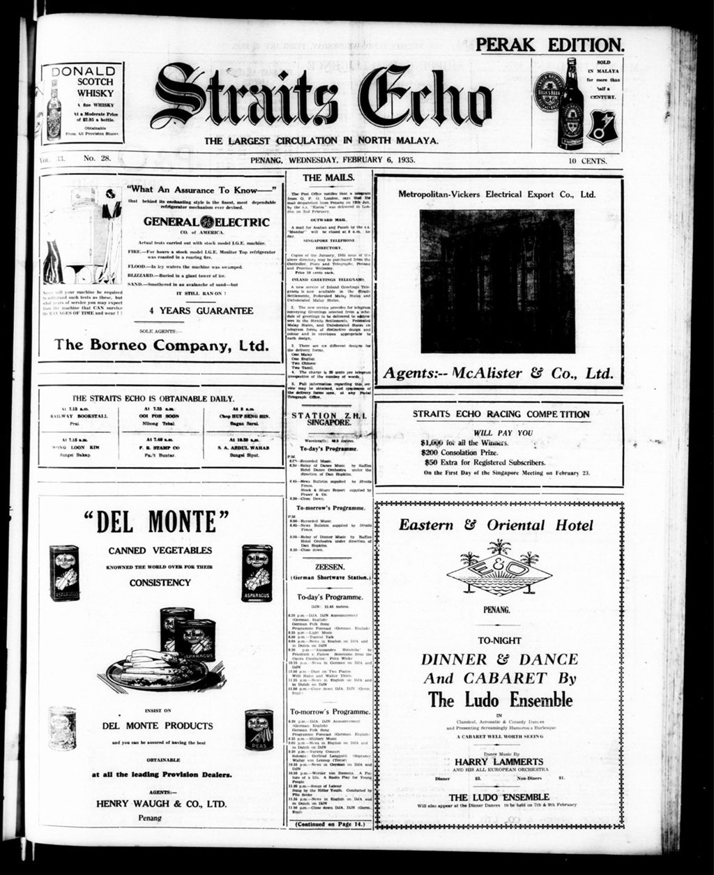 Miniature of Straits Echo 06 February 1935