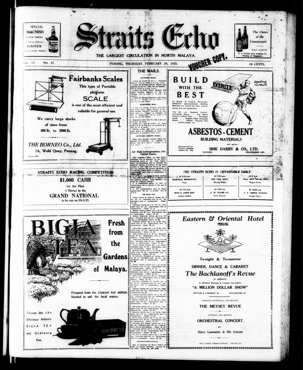 Miniature of Straits Echo 28 February 1935