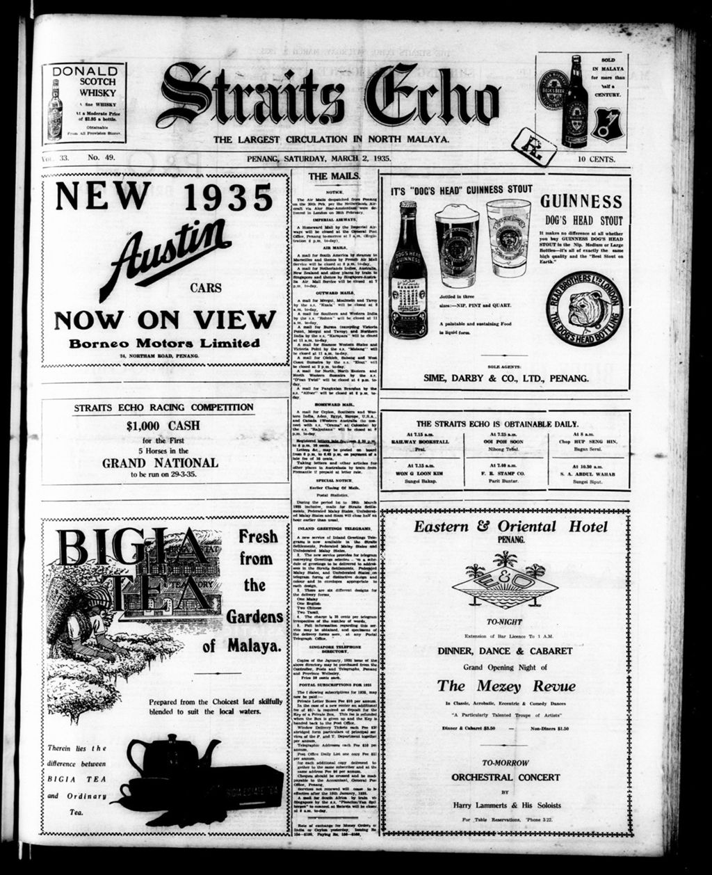 Miniature of Straits Echo 02 March 1935