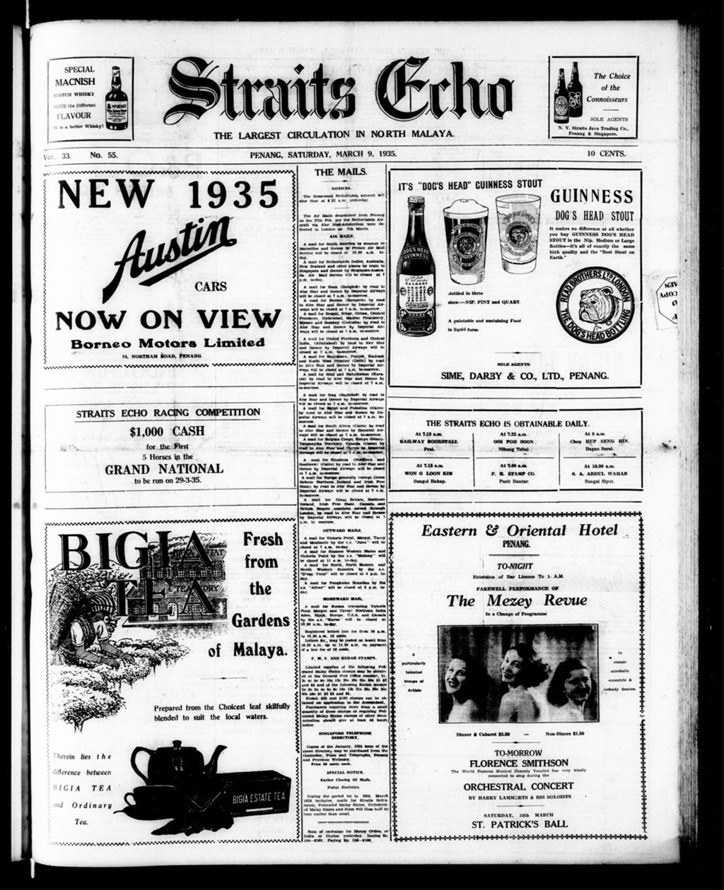 Miniature of Straits Echo 09 March 1935