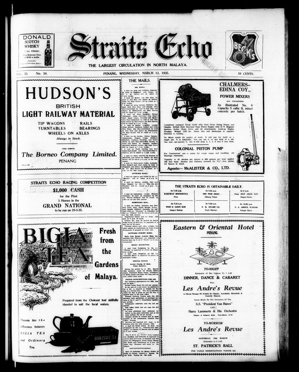 Miniature of Straits Echo 13 March 1935