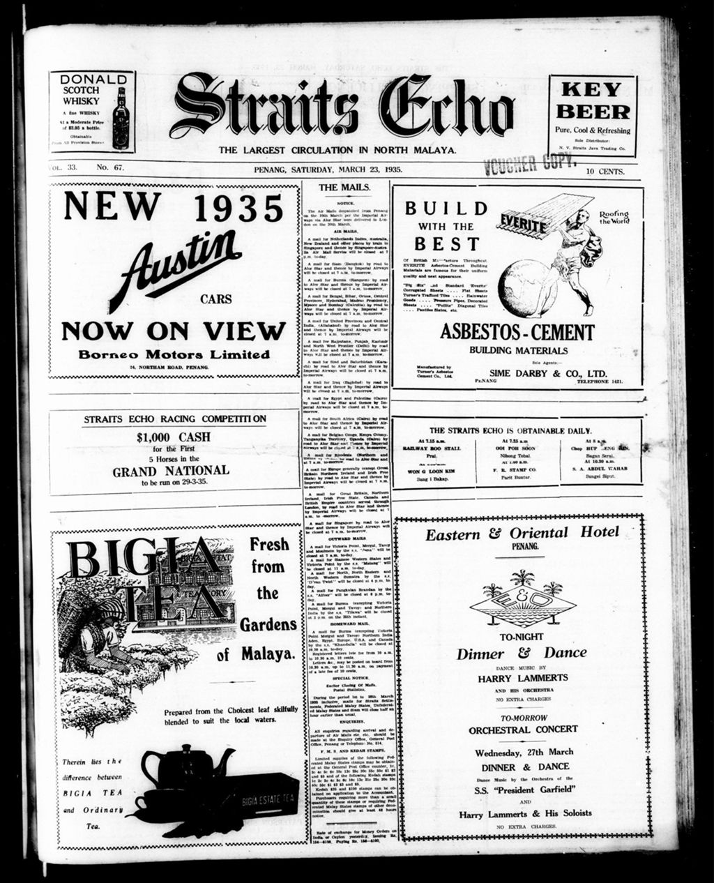 Miniature of Straits Echo 23 March 1935