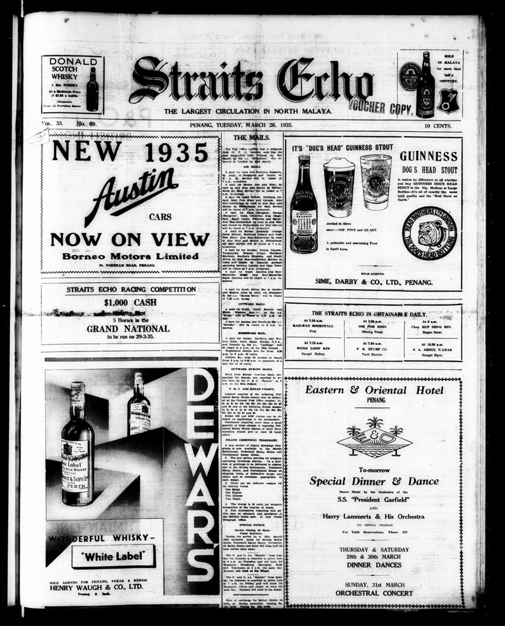 Miniature of Straits Echo 26 March 1935