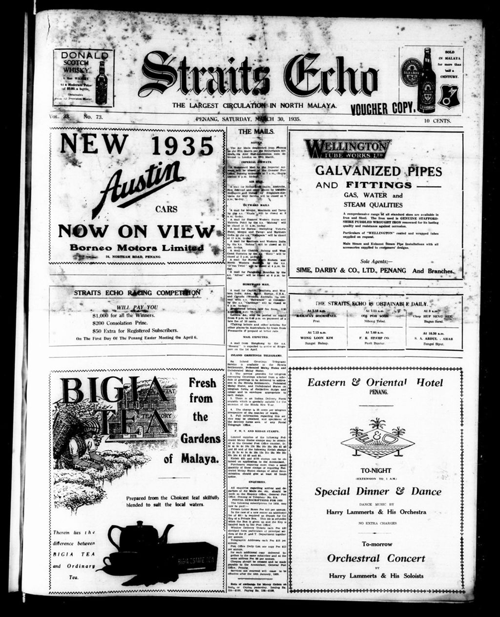 Miniature of Straits Echo 30 March 1935