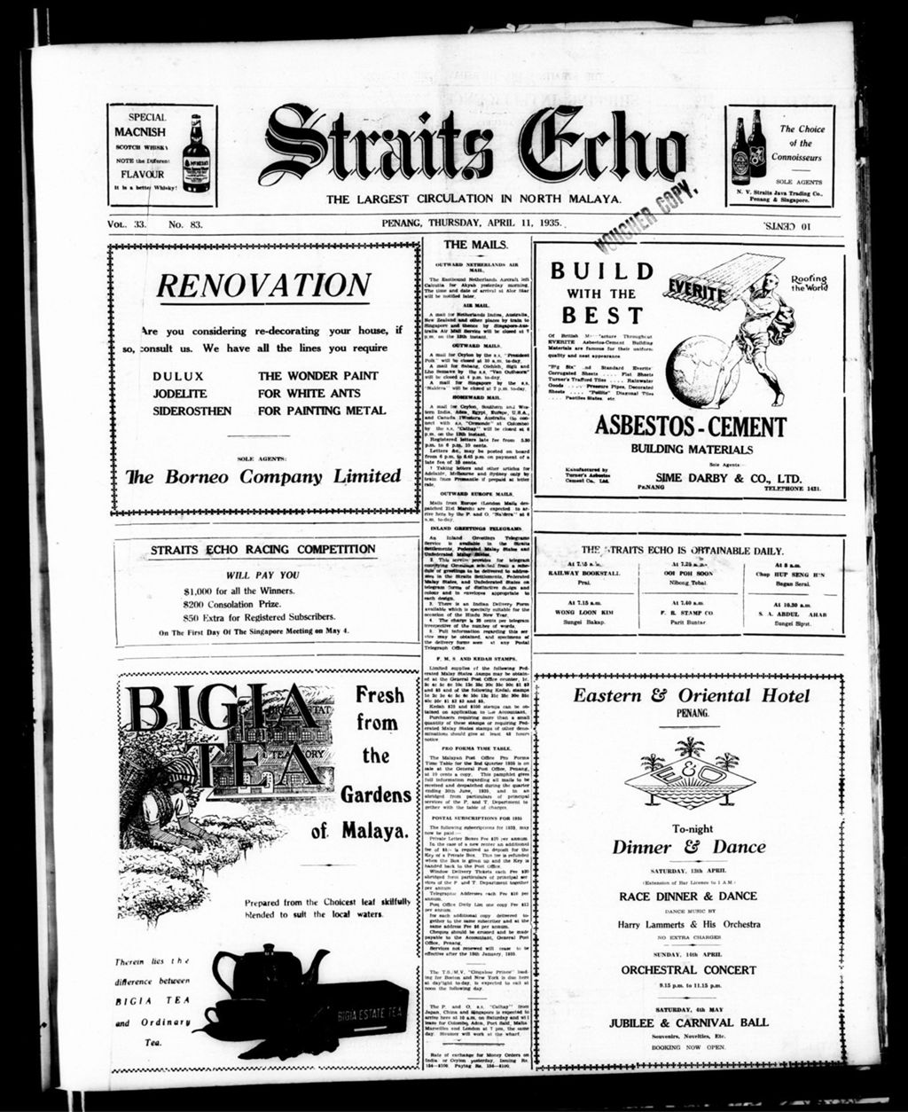 Miniature of Straits Echo 11 April 1935