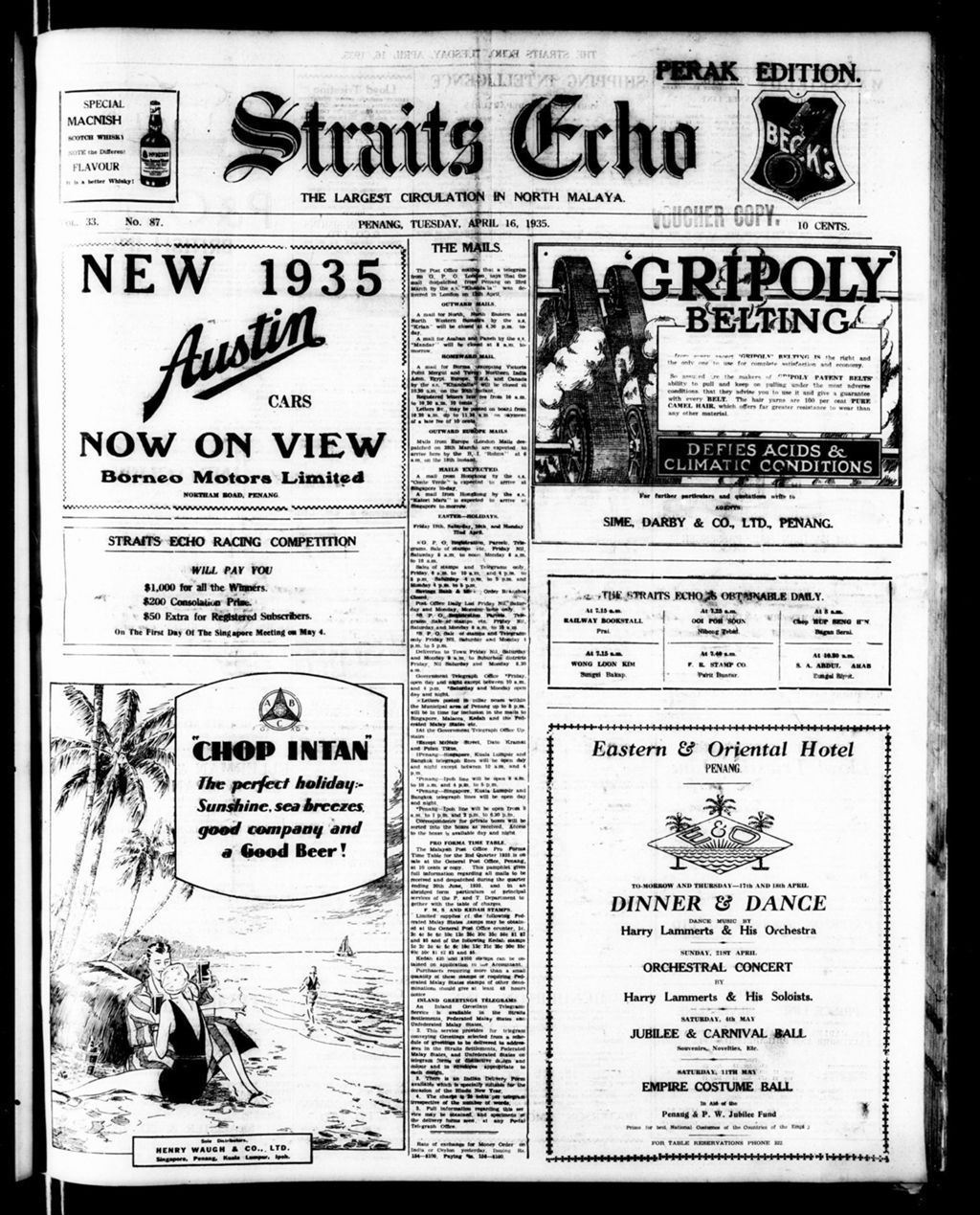 Miniature of Straits Echo 16 April 1935