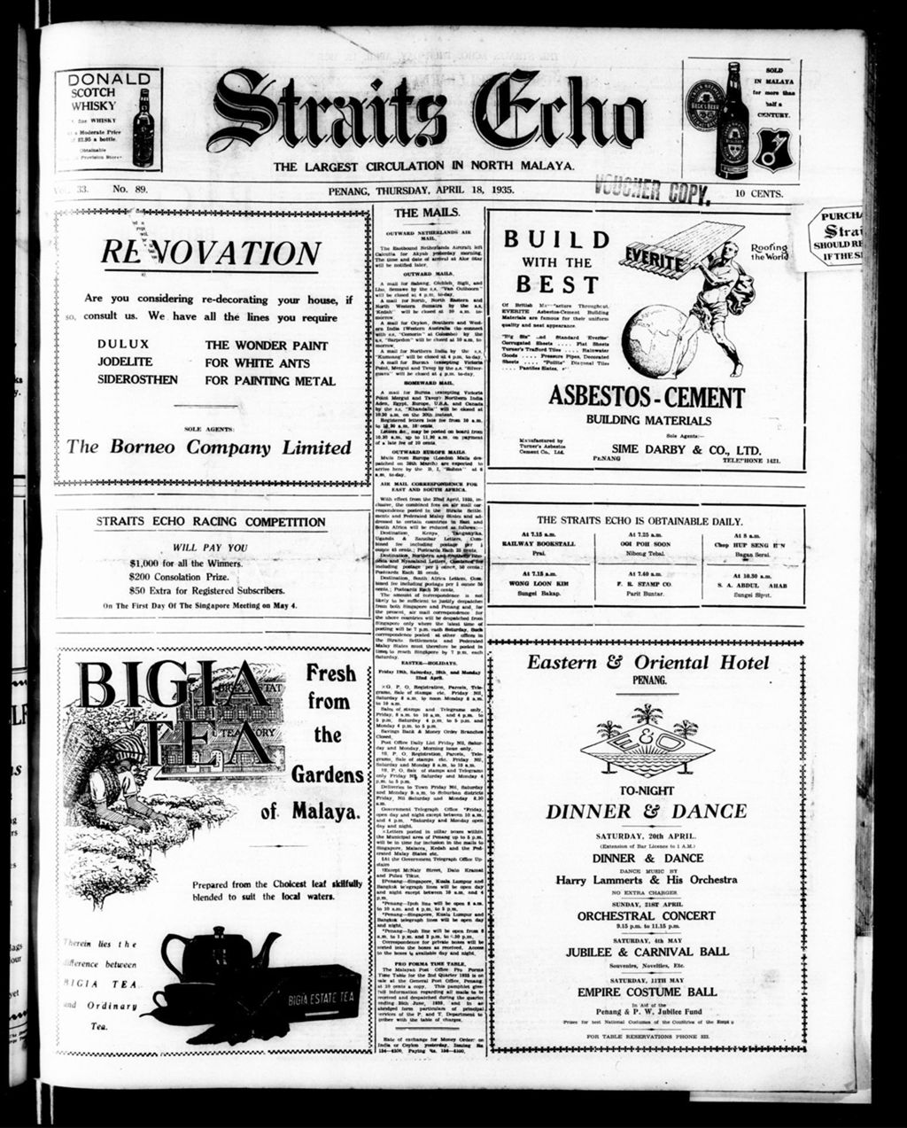 Miniature of Straits Echo 18 April 1935