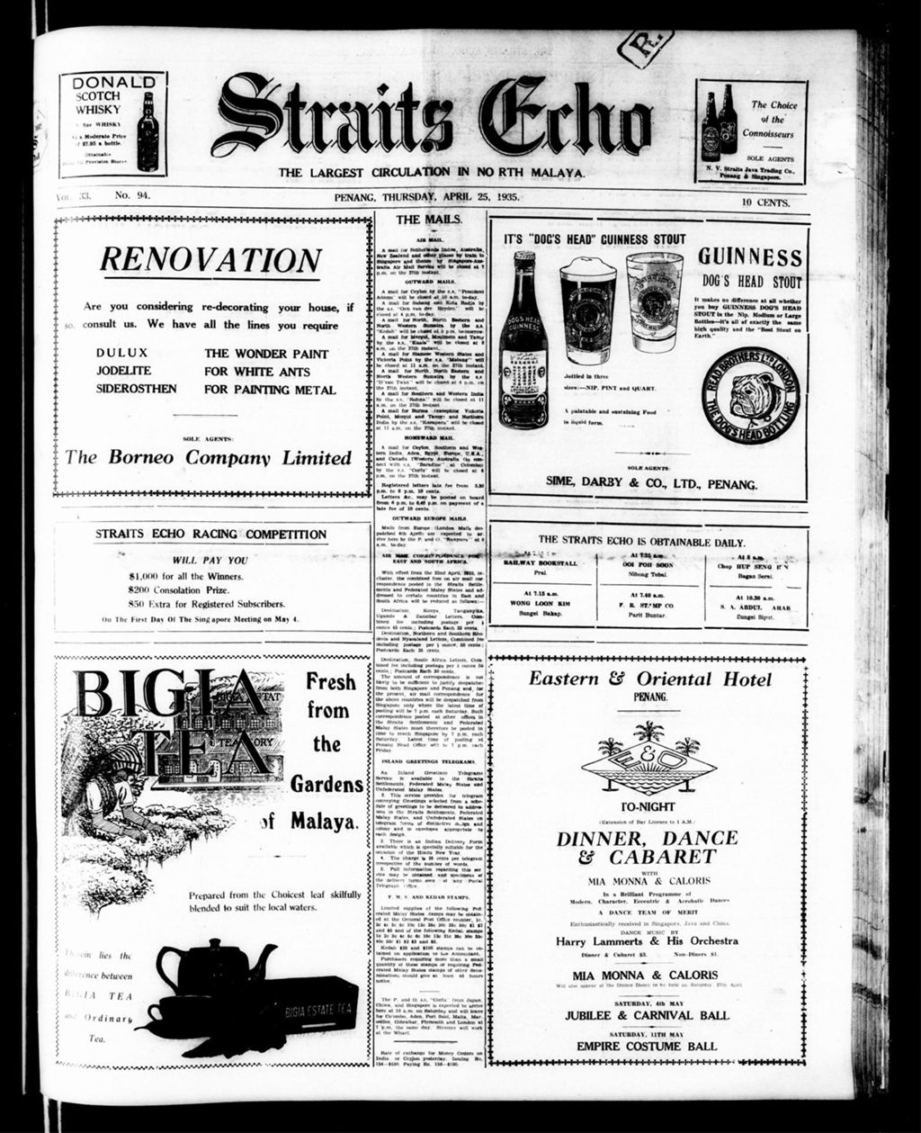 Miniature of Straits Echo 25 April 1935