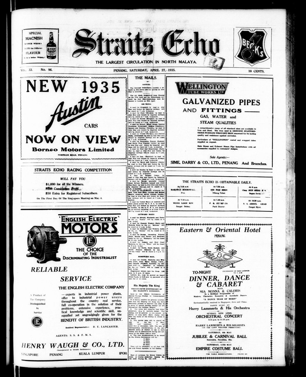 Miniature of Straits Echo 27 April 1935