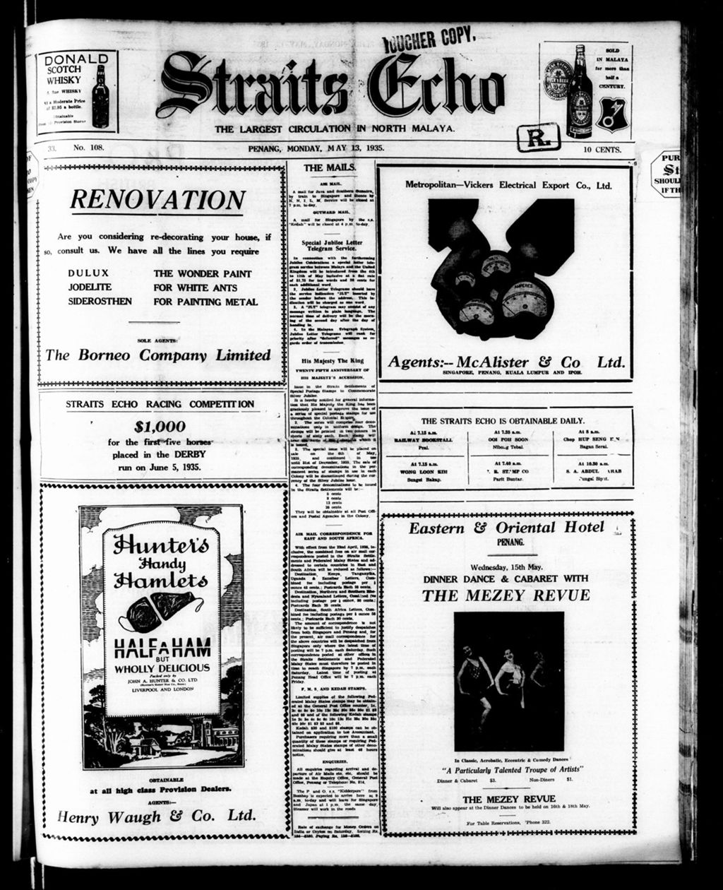 Miniature of Straits Echo 13 May 1935