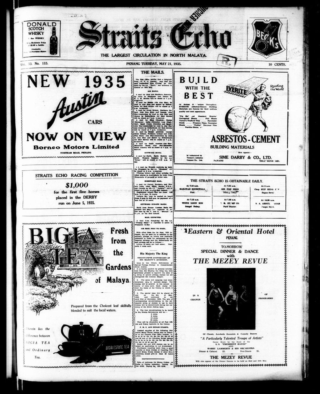 Miniature of Straits Echo 21 May 1935