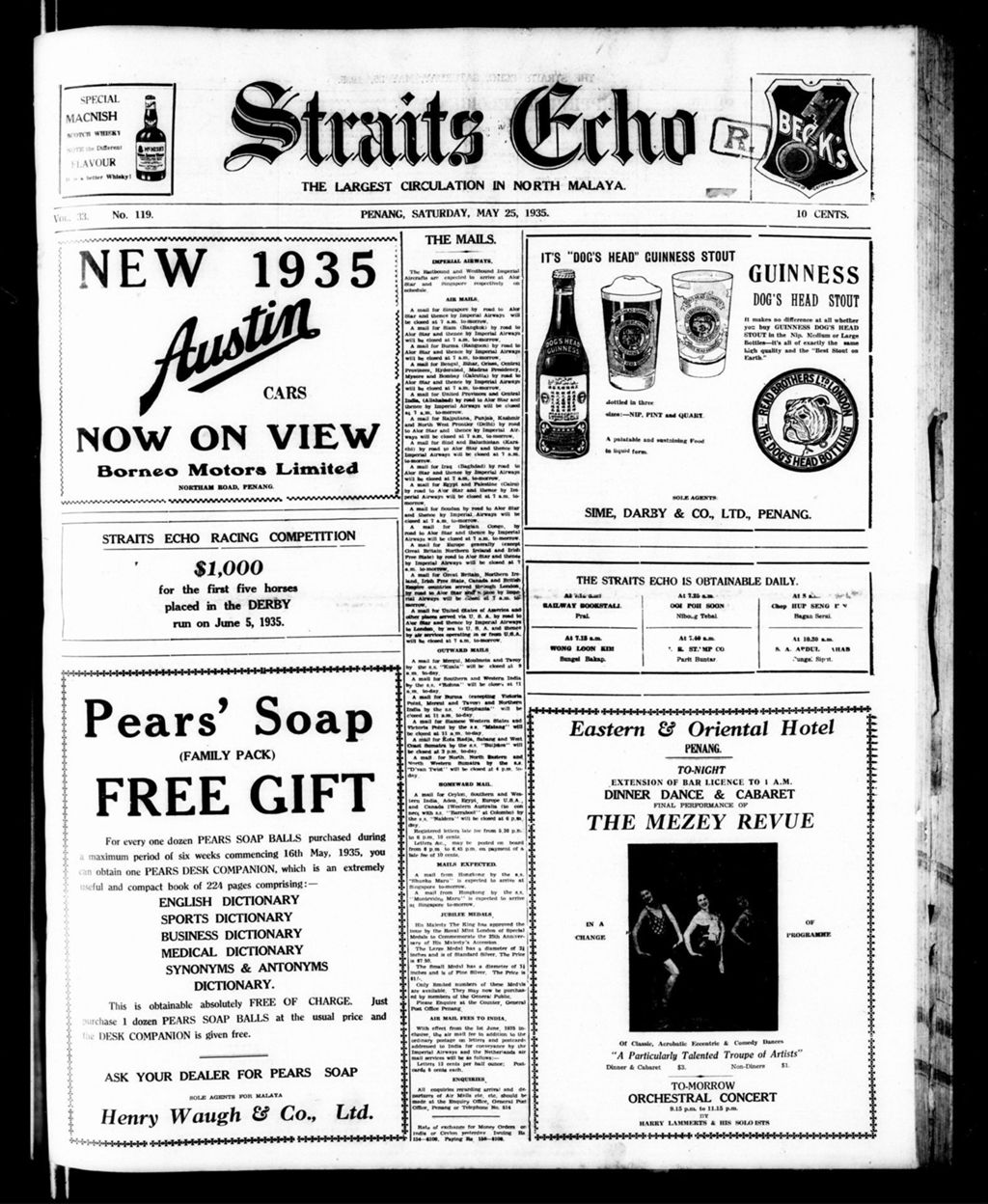 Miniature of Straits Echo 25 May 1935