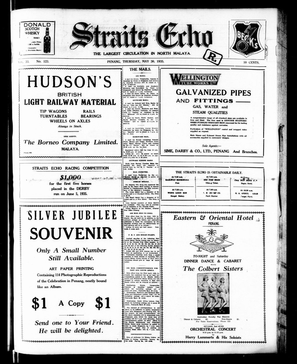 Miniature of Straits Echo 30 May 1935