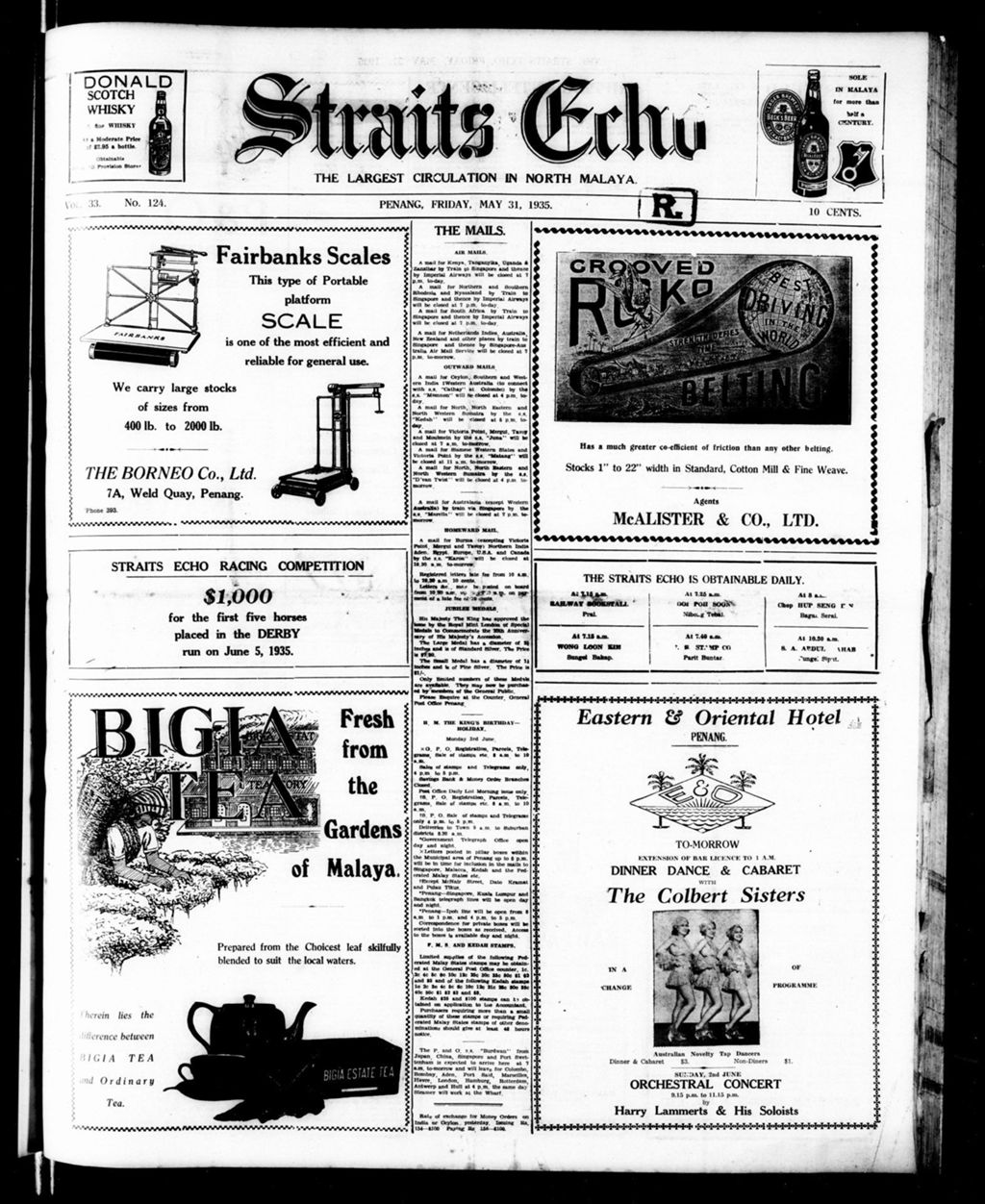 Miniature of Straits Echo 31 May 1935