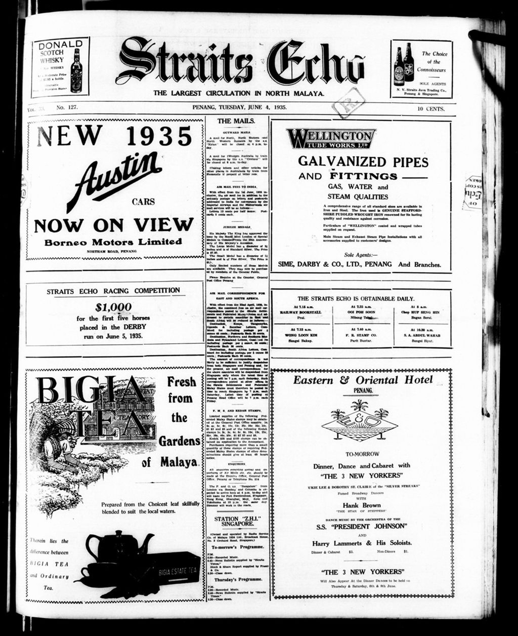 Miniature of Straits Echo 04 June 1935