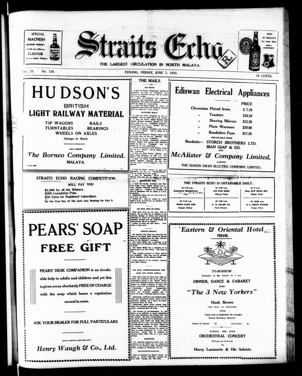 Miniature of Straits Echo 07 June 1935