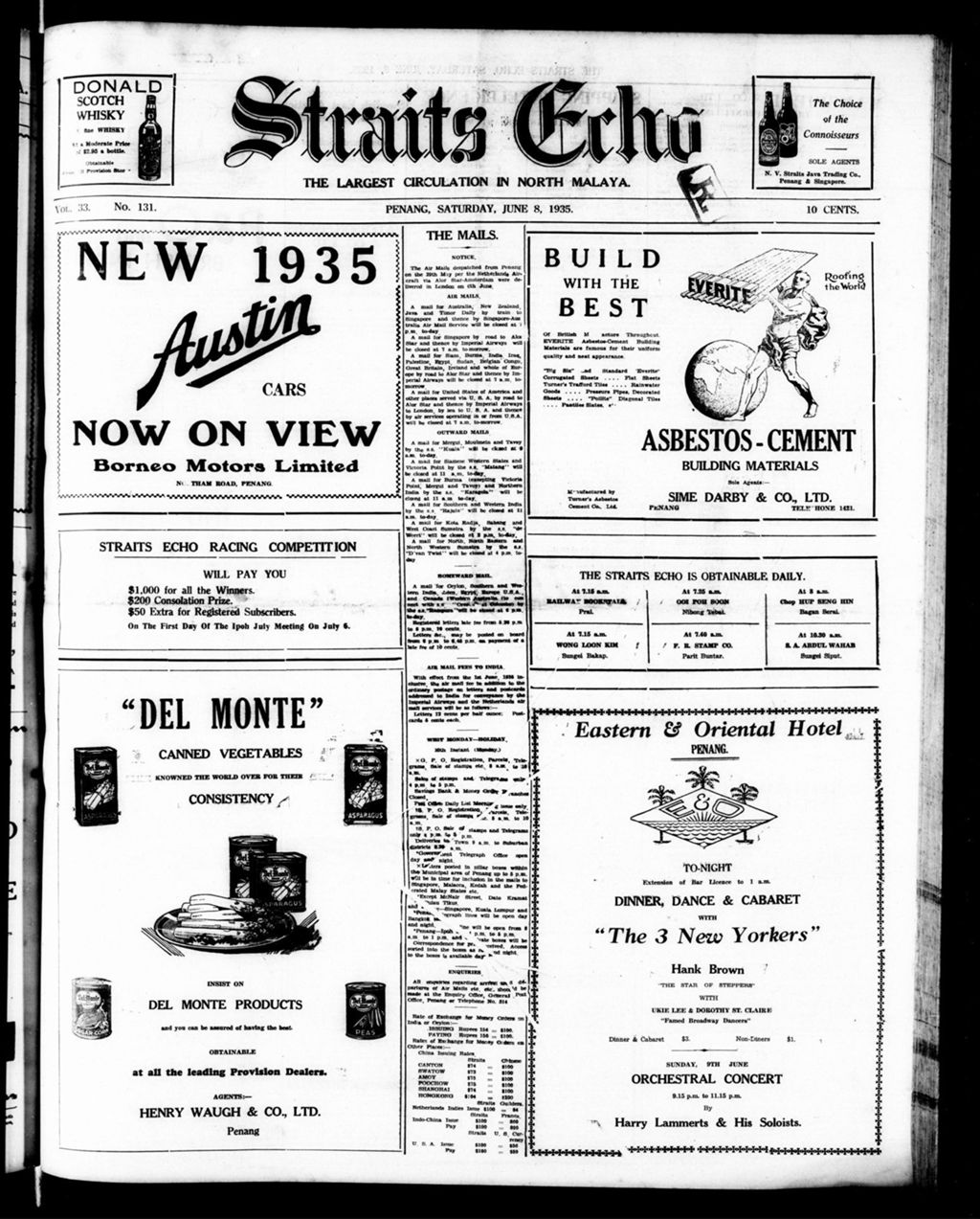 Miniature of Straits Echo 08 June 1935