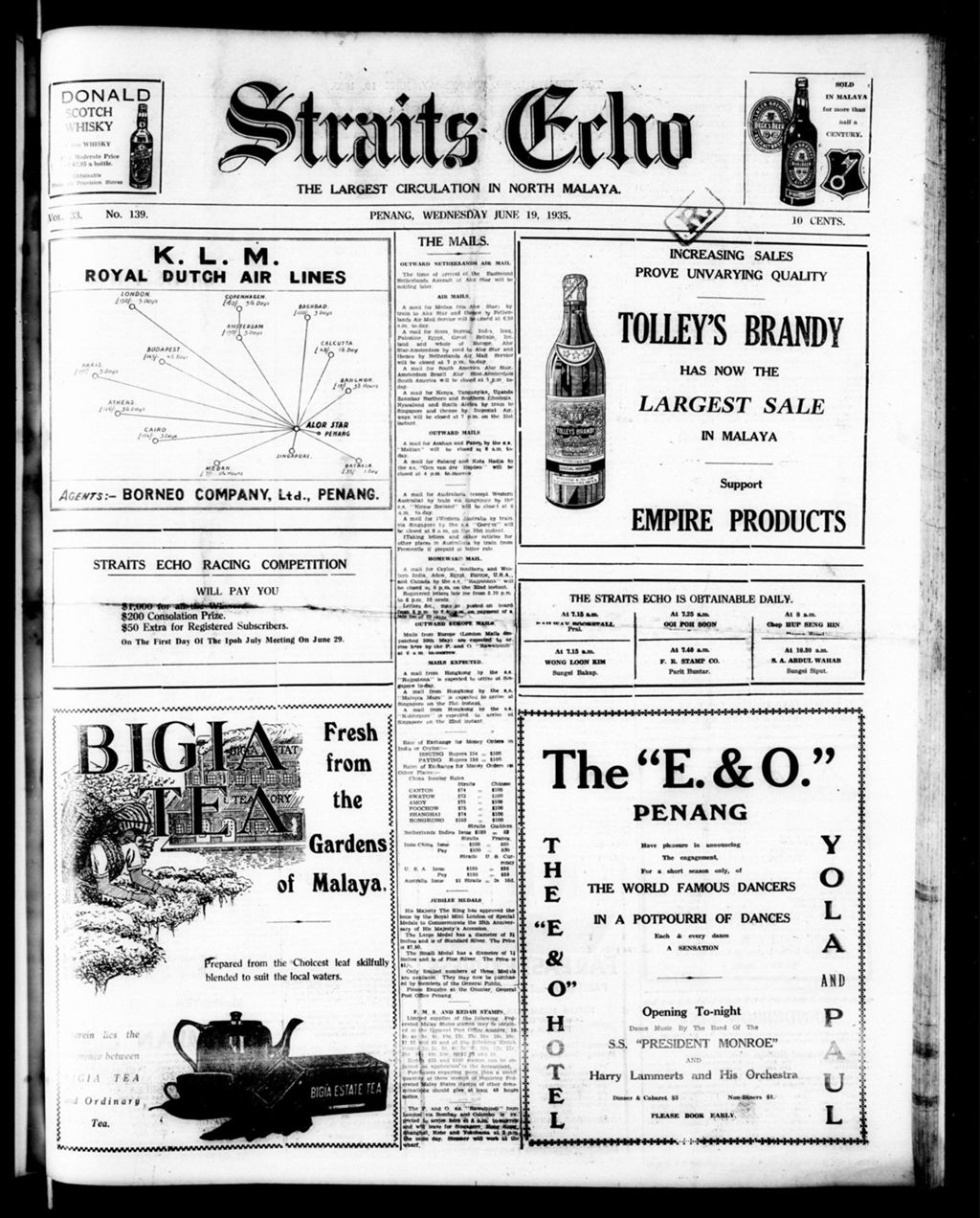 Miniature of Straits Echo 19 June 1935