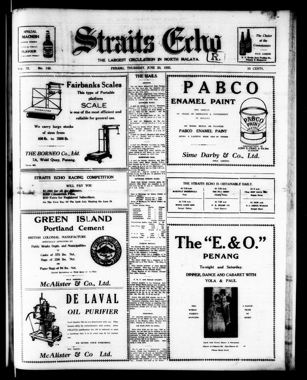 Miniature of Straits Echo 20 June 1935