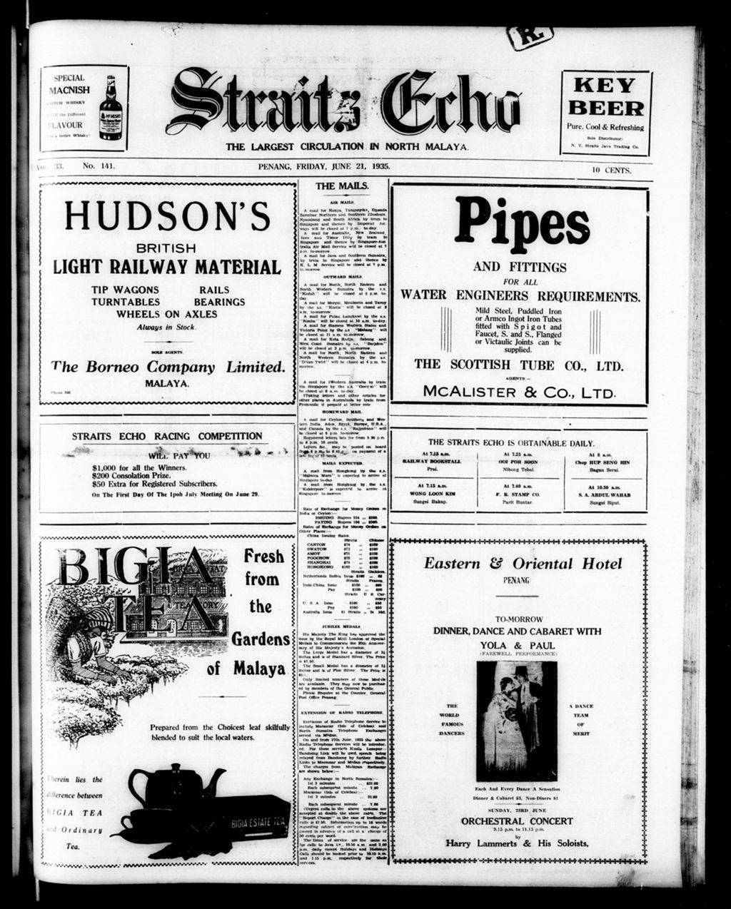 Miniature of Straits Echo 21 June 1935