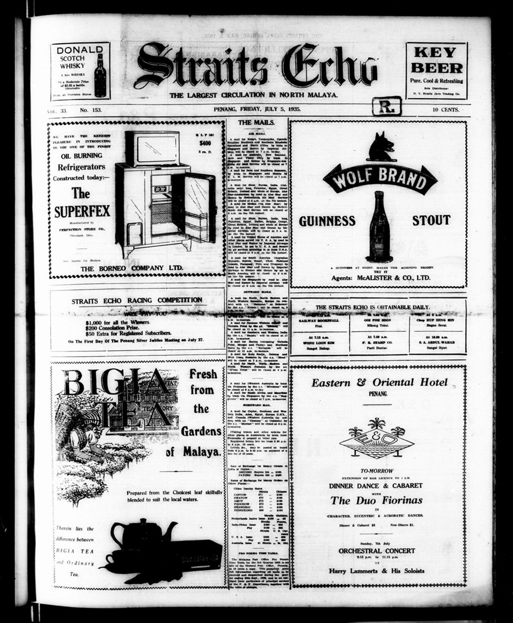 Miniature of Straits Echo 05 July 1935