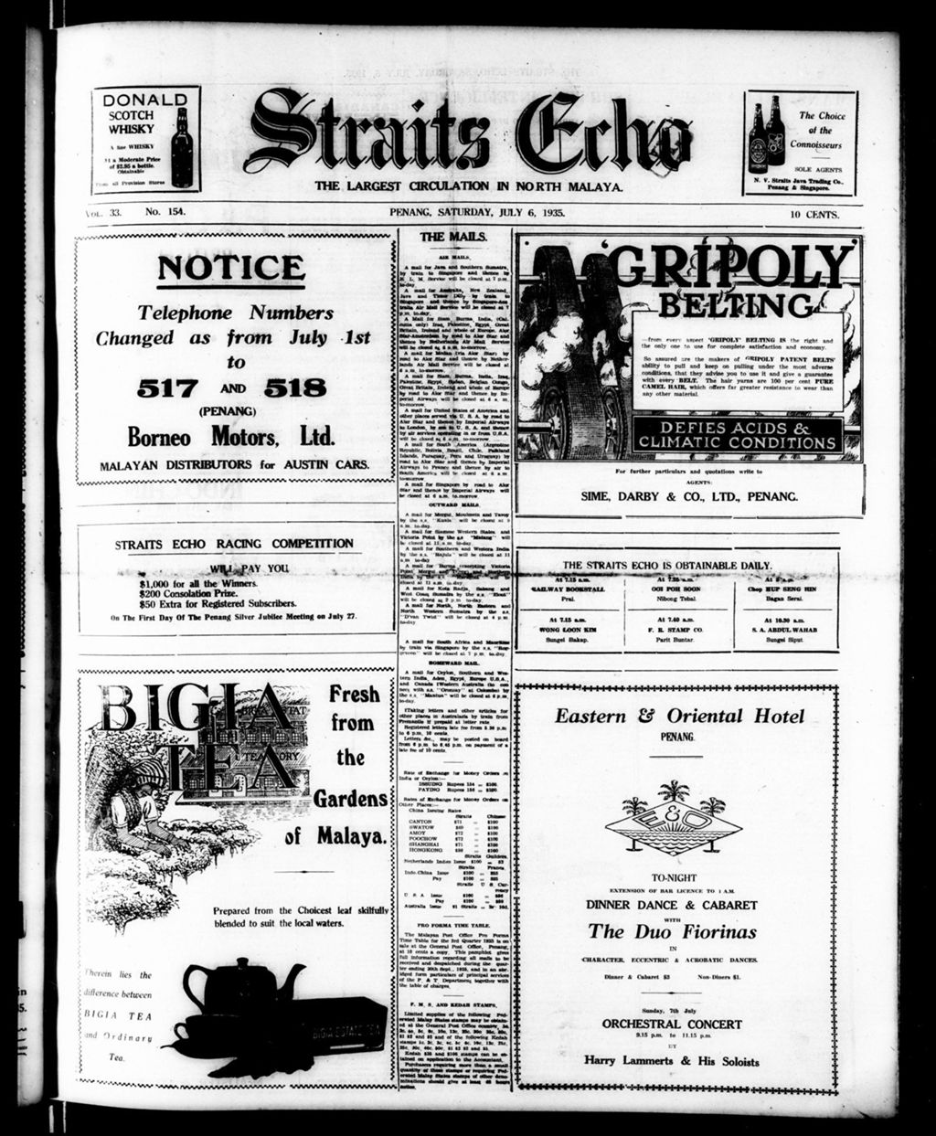 Miniature of Straits Echo 06 July 1935