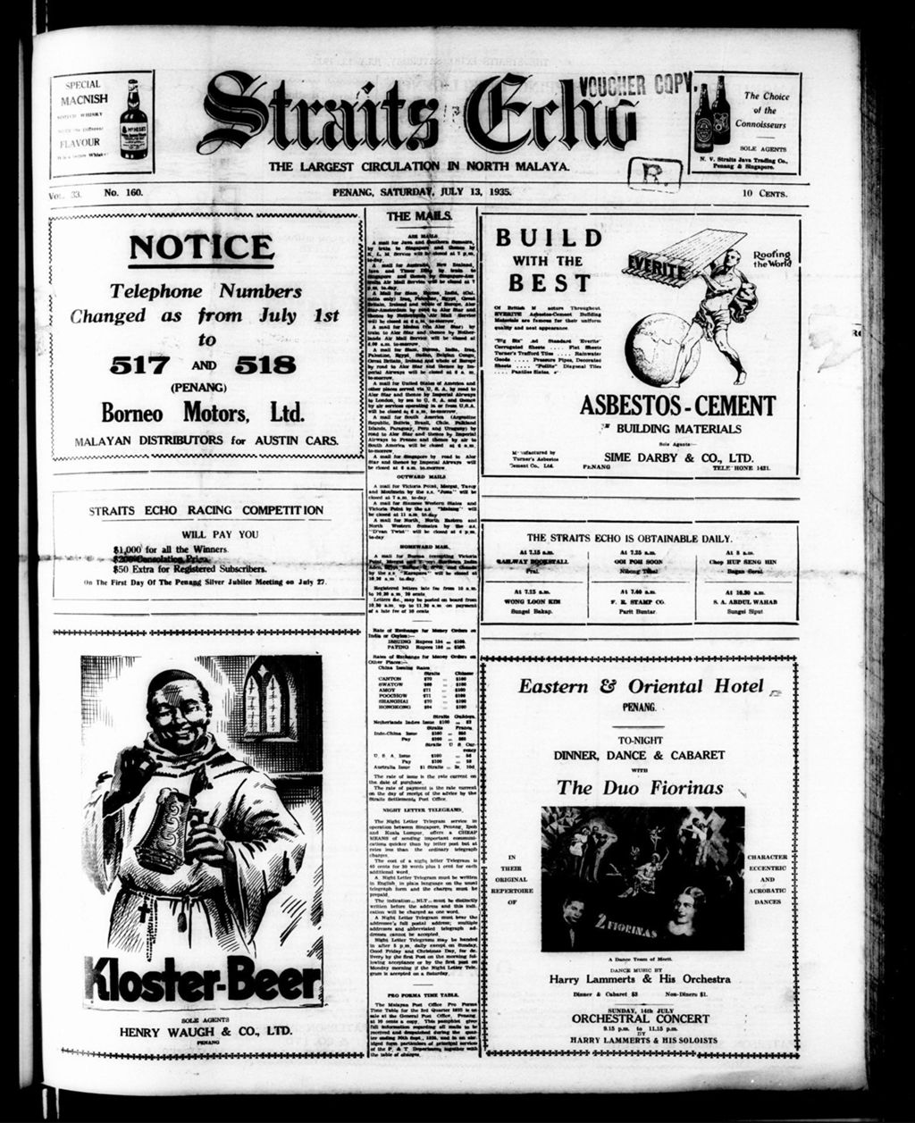 Miniature of Straits Echo 13 July 1935